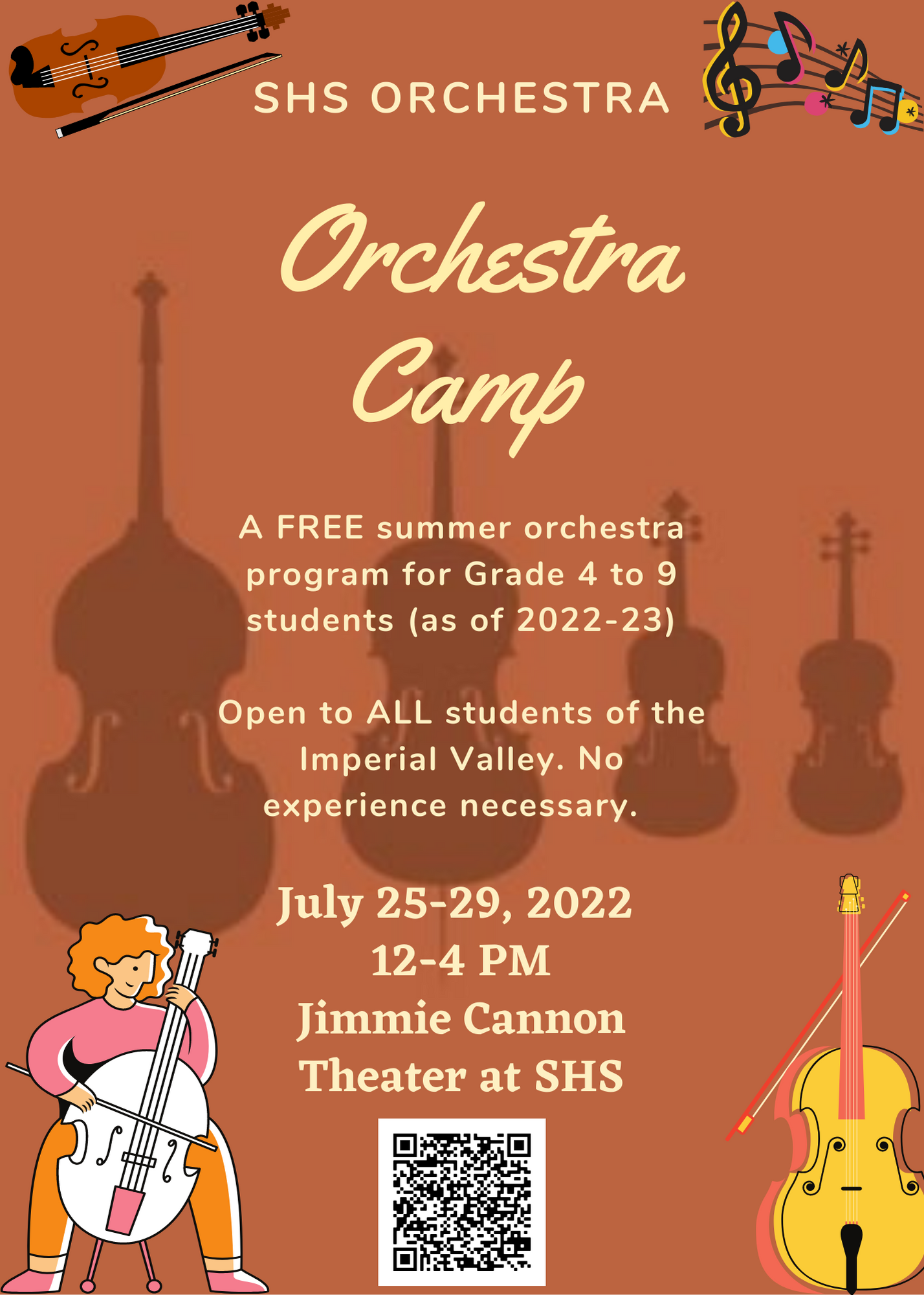 orchestra camp flyer