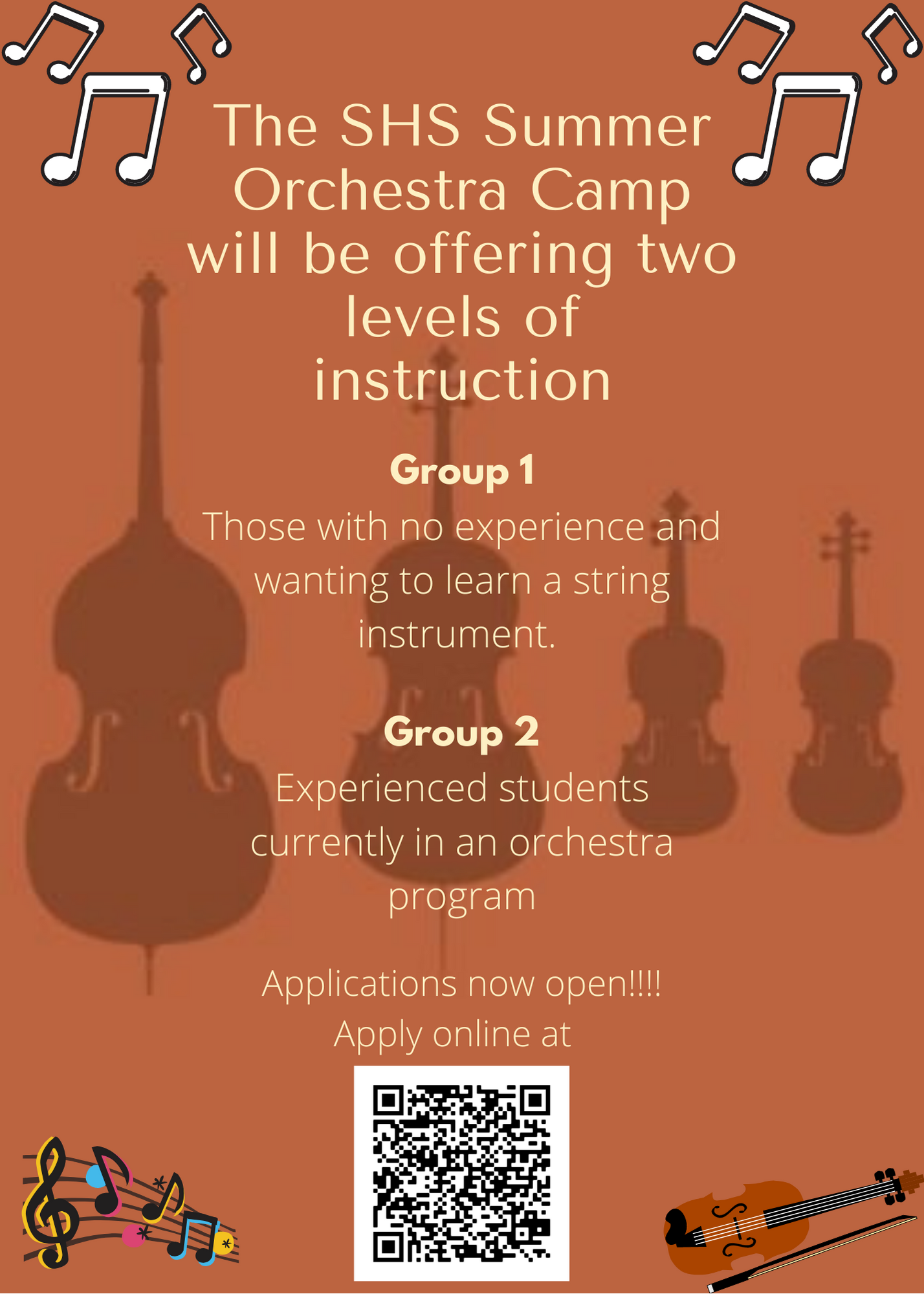 orchestra camp flyer